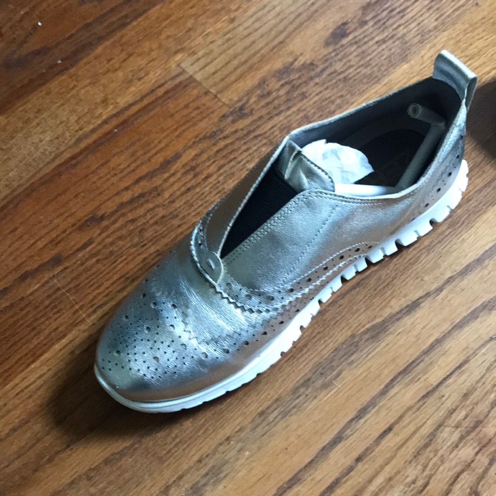 Cole Haan Zero grand silver wingtip sneaker